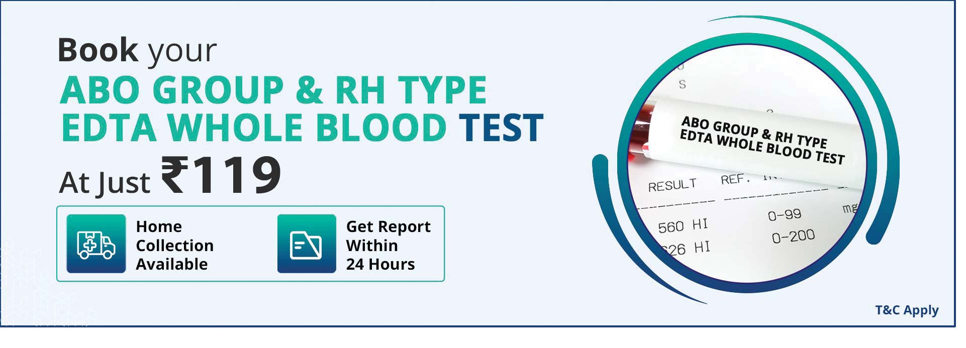 ABO Group & RH Type Edta Whole Blood Test